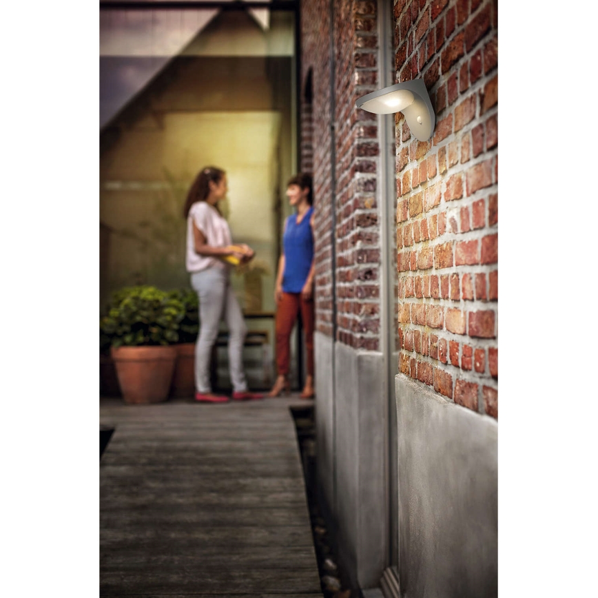 Philips 17808/87/16 - LED apšvietimas, įkraunamas saulės energija su jutikliu MYGARDEN DUSK 1xLED/1W/3,7V 2200 mAh IP44