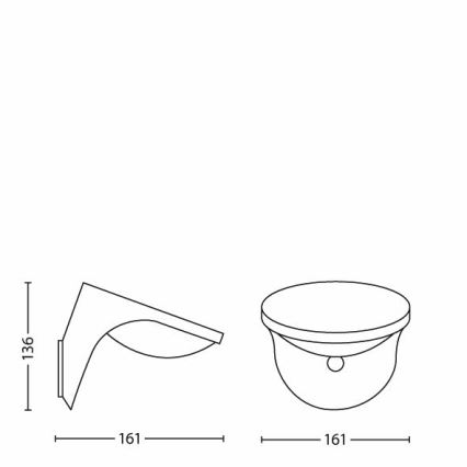 Philips 17808/87/16 - LED apšvietimas, įkraunamas saulės energija su jutikliu MYGARDEN DUSK 1xLED/1W/3,7V 2200 mAh IP44