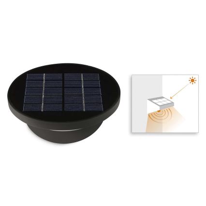 Philips - LED Lauko saulės energijos šviestuvas su jutikliu 1xLED/1W/3,7V IP44