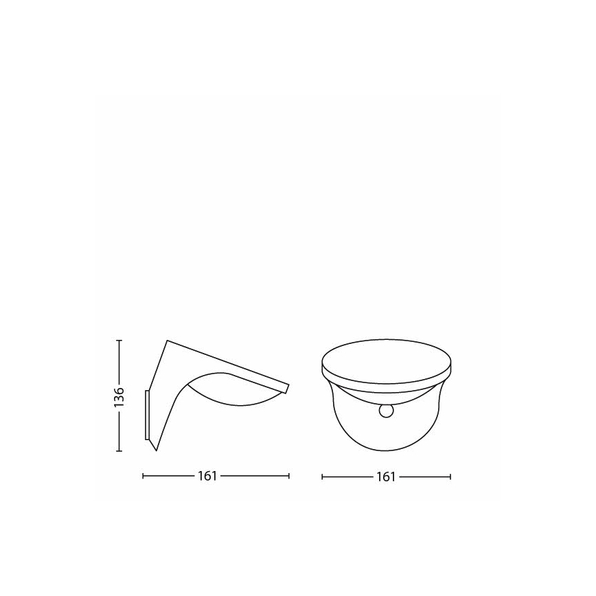 Philips - LED Lauko saulės energijos šviestuvas su jutikliu 1xLED/1W/3,7V IP44