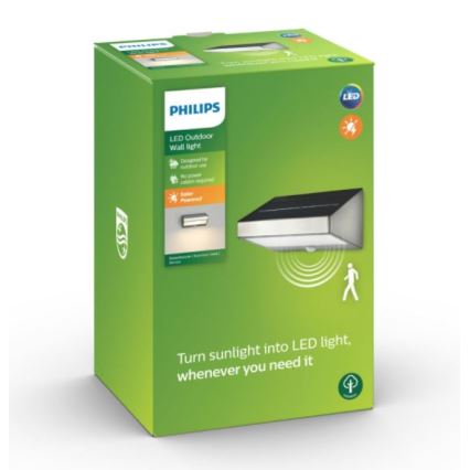 Philips 17811/47/16 - Saulės energija įkraunamas LED šviestuvas su judesio jutikliu MYGARDEN GREENHOUSE LED/15W