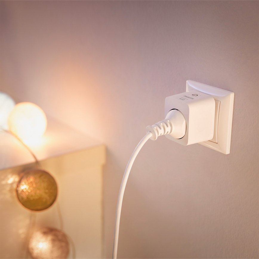 Philips - 2 vnt. išmanių SCHUKO kištukinių lizdų komplektas, 2300 W, Wi‑Fi