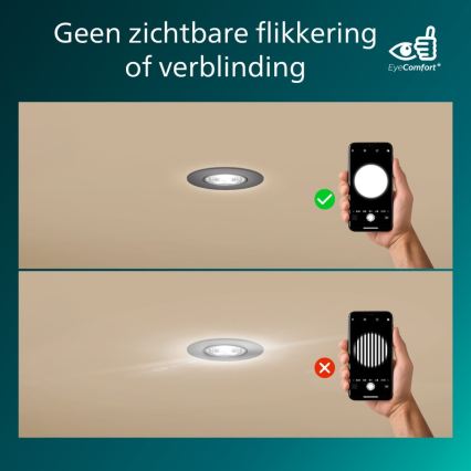 Philips - Rinkinys 3 vnt. dimeriuojamų įleidžiamųjų LED šviestuvų CILANTRO LED/5W/230V 4000K, juodos spalvos