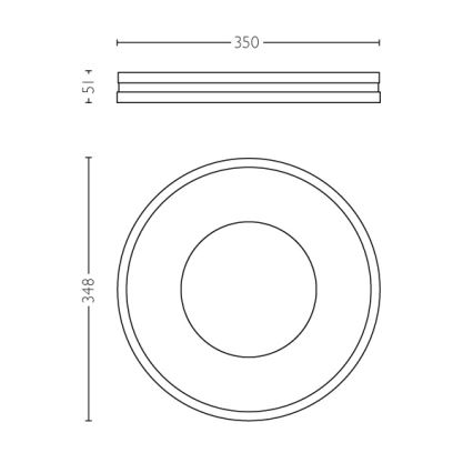 Philips - Pritemdomas lubinis LED šviestuvas Hue BEING LED/32W/230V