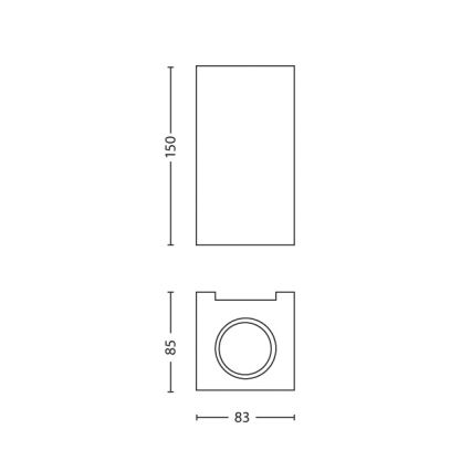 Philips 33012/17/PN - Sieninis šviestuvas GABARDINE 2xGU10/50W/230V