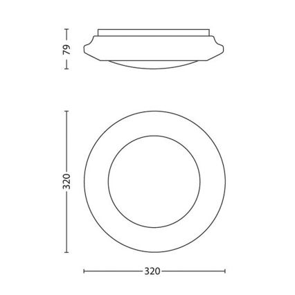 Philips - LED lubinis šviestuvas LED/16W/230V 2700K