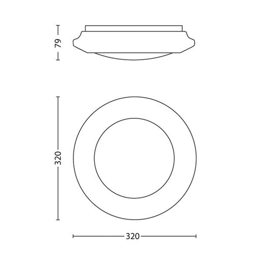Philips - LED lubinis šviestuvas LED/16W/230V 2700K