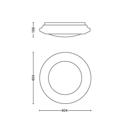 Philips - LED lubinis šviestuvas LED/22W/230V 2700K