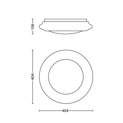Philips - Lubinis LED šviestuvas LED/20W/230V 4000K