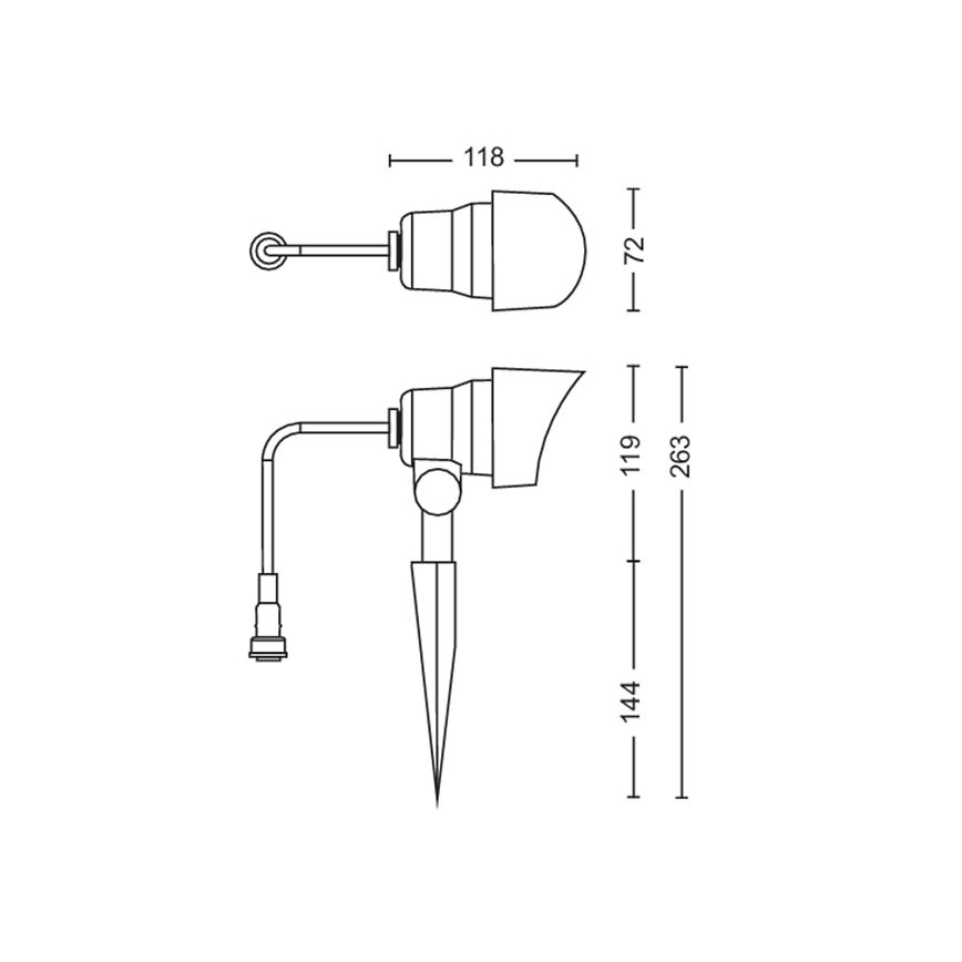 Philips - RINKINYS 3x LED Lauko taškinis šviestuvas LED/6W/230V 2700K IP44