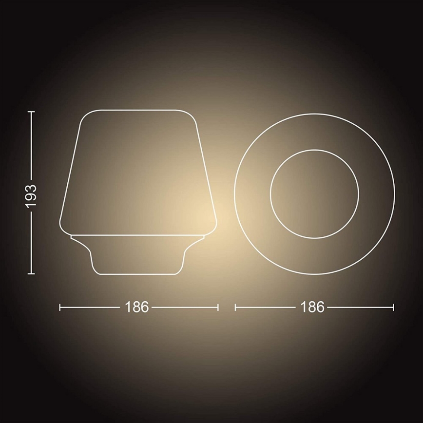 Philips - dimeriuojama LED lempa Hue WELLNESS 1xE27/8,5W/230V + nuotolinio valdymo pultas