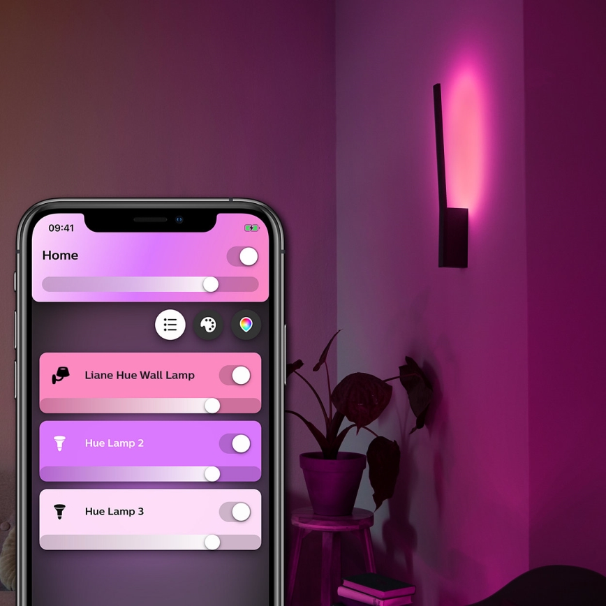 Philips - LED RGBW Reguliuojamas sieninis šviestuvas Hue LIANE White And Color Ambiance 1xLED/12W/230V
