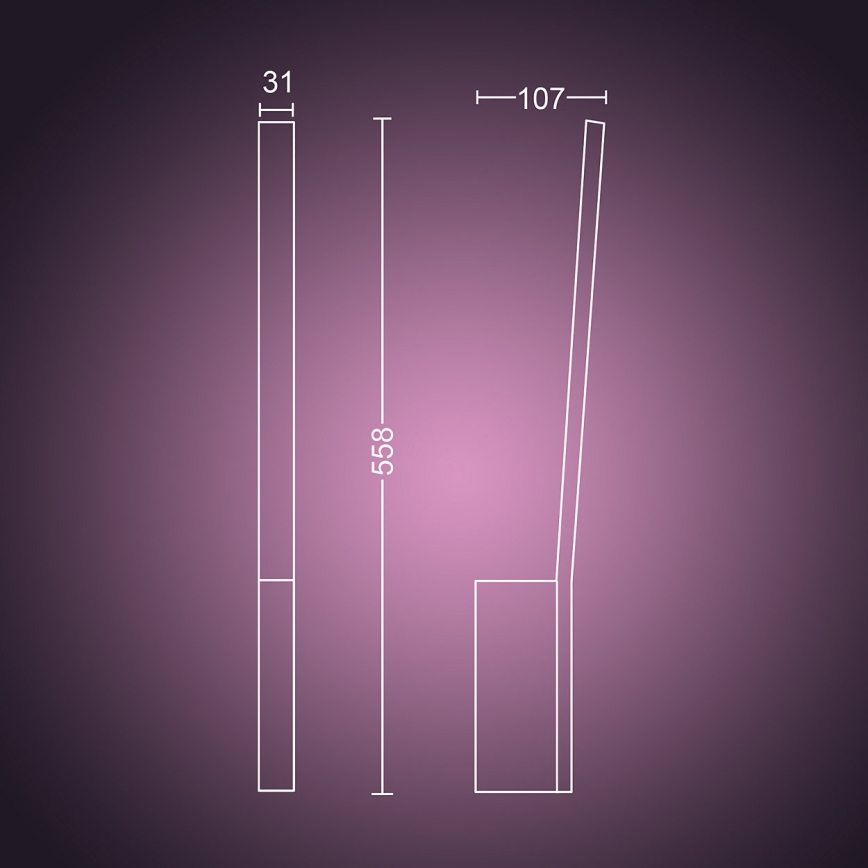 Philips - LED RGBW Pritemdomi sieniniai šviestuvai Hue LIANE White And Color Ambiance 1xLED/12W/230V