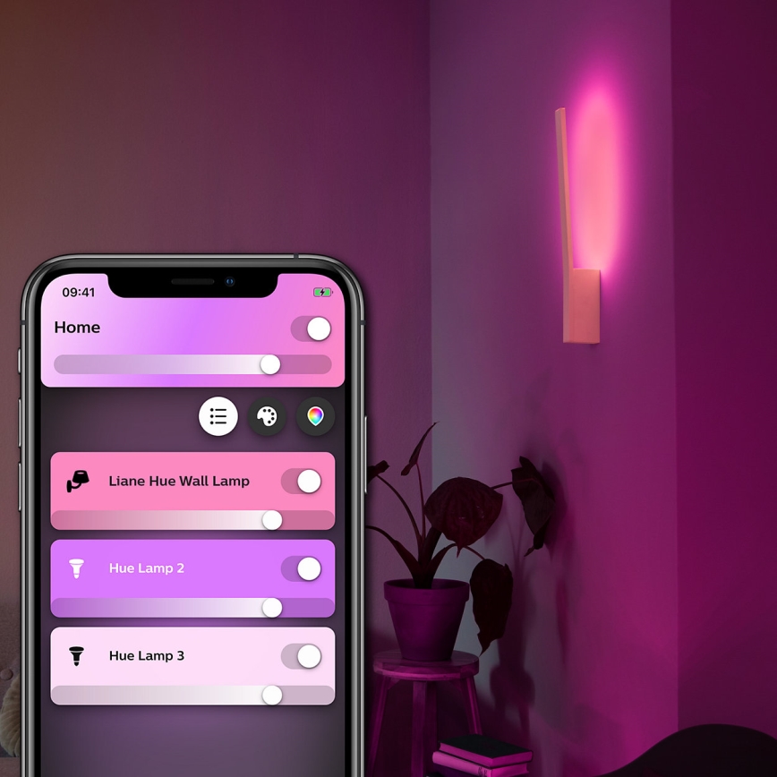 Philips - LED RGBW dimeriuojamas sieninis šviestuvas Hue LIANE White And Color Ambiance LED/12W/230V