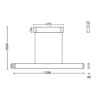 Philips – LED sietynas on a String Hue ENSIS White And Colour Ambiance 2×LED/39W/230V