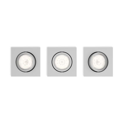 Philips 50123/87/P0 - RINKINYS 3x LED Pritemdomi šviestuvai CASEMENT LED/4,5W/230V