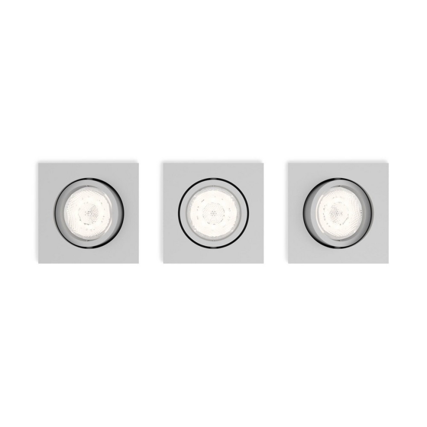 Philips 50123/87/P0 - RINKINYS 3x LED Pritemdomi šviestuvai CASEMENT LED/4,5W/230V