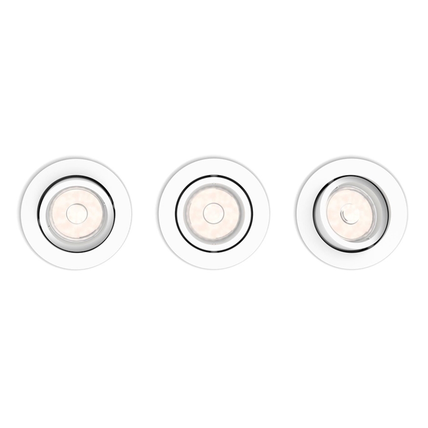 Philips - RINKINYS 3x Įleidžiami lubiniai šviestuvai 1xGU10/5 5W/230V