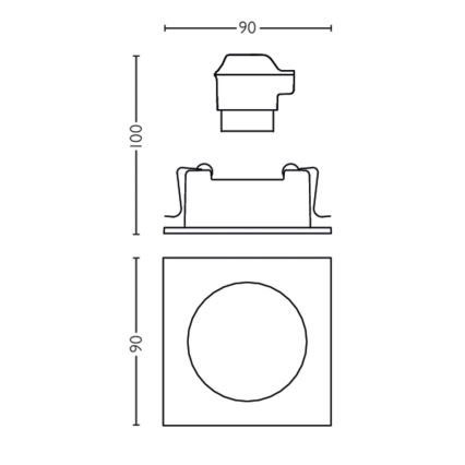 Philips 50191/87 / PN - pakabinamas šviestuvas MYLIVING ENNEPER 1xGU10 / 5.5W / 230V