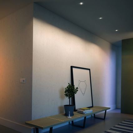 Philips - 3 vnt. dimeriuojamų LED RGBW įleidžiamų šviestuvų rinkinys, 1xGU10/4,8W/230V, baltos spalvos, su nuotoliniu valdymu