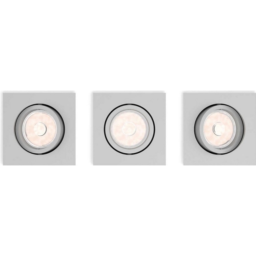 Philips 50193/87 / PN - 3x įleidžiamas šviestuvas ENNEPER 1xGU10 / 5,5W / 230V
