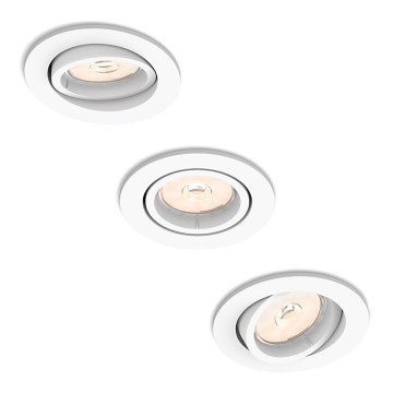 Philips 50393/31/PN - KOMPLEKTAS 3x Įleidžiamas šviestuvas DONEGAL 3xGU10/5,5W/230V