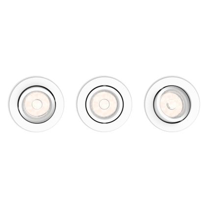 Philips 50393/31/PN - KOMPLEKTAS 3x Įleidžiamas šviestuvas DONEGAL 3xGU10/5,5W/230V