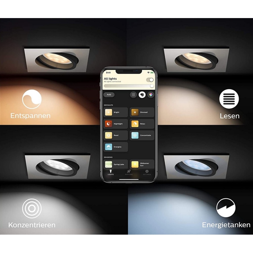 Philips  - Pritemdomas LED šviestuvas Hue MILLISKIN 1xGU10/5W/230V