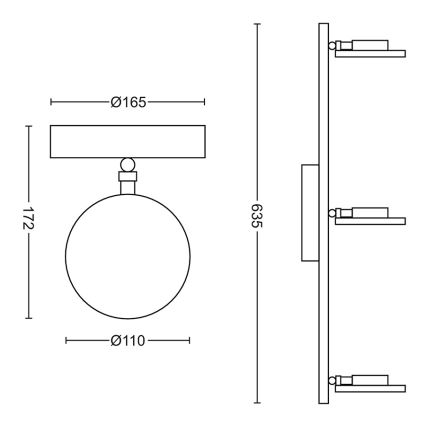 Philips - Pritemdomas akcentinis LED šviestuvas 3xLED/4,5W/230V