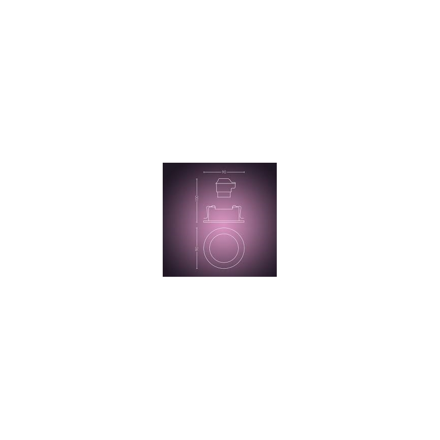 Philips - LED RGB Įleidžiamas šviestuvas Hue CENTURA 1xGU10/5,7W/230V
