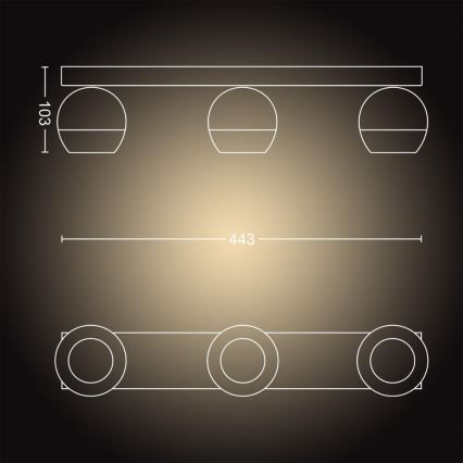 Philips - Reguliuojamas akcentinis LED šviestuvas Hue BUCKRAM 3xGU10/5W/230V