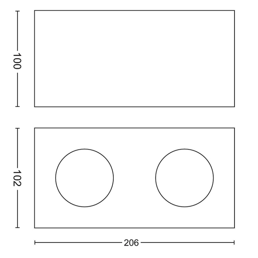 Philips 50492/31/P0 - LED pritemdomas akcentinis apšvietimas MYLIVING BOX 2xLED/4,5W/230V