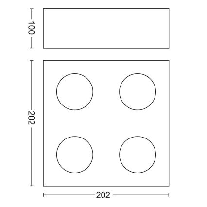 Philips - LED pritemdomas akcentinis apšvietimas 4xLED/4,5W/230V