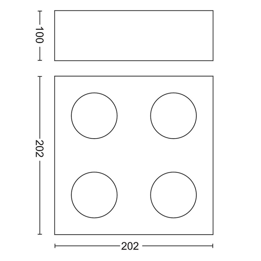 Philips - LED pritemdomas akcentinis apšvietimas 4xLED/4,5W/230V