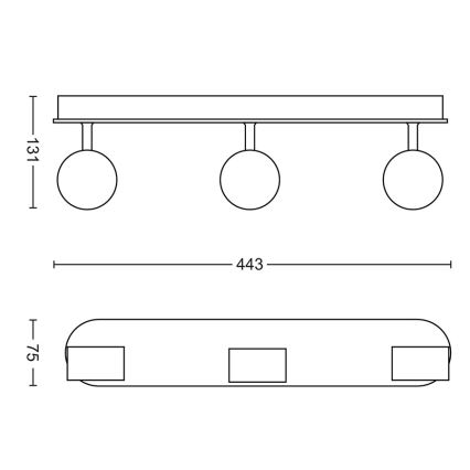 Philips - LED pritemdomas akcentinis apšvietimas 3xLED/4,5W/230V