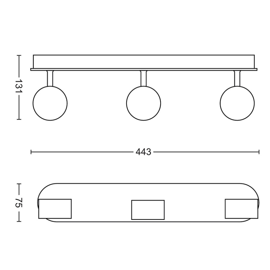 Philips - LED pritemdomas akcentinis apšvietimas 3xLED/4,5W/230V