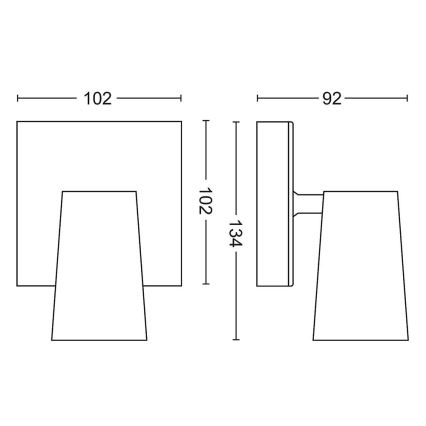 Philips - LED Kryptinis šviestuvas 1xGU10/5,5W/230V