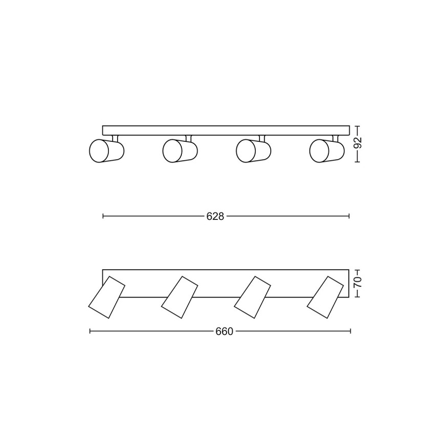 Philips - Akcentinis apšvietimas 4xGU10/5,5W/230V