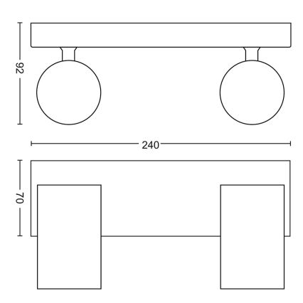 Philips - Akcentinis šviestuvas 2xGU10/10W/230V