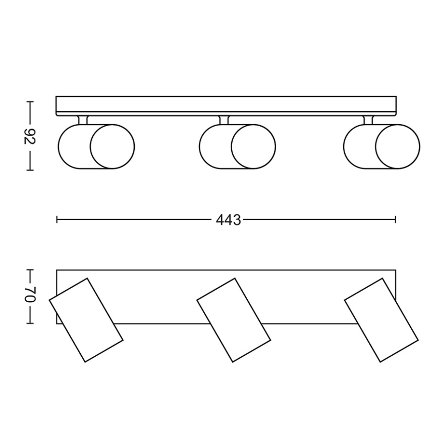 Philips - Akcentinis šviestuvas 3xGU10/5,5W/230V