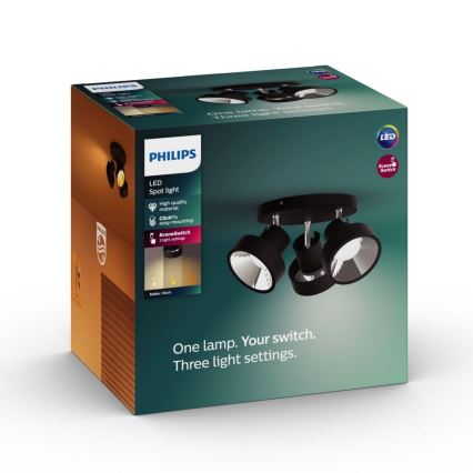 Philips 50603/30/P0 - LED Reguliuojamas akcentinis šviestuvas BUKKO 3xLED/4,3W/230V