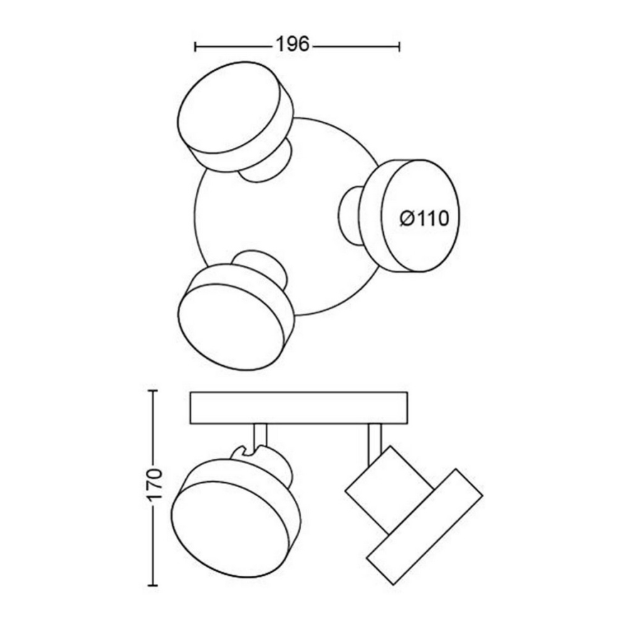 Philips - LED Akcentinis šviestuvas 3xLED/4,5W/230V
