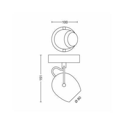 Philips 50611/30/P0 - LED Akcentinis šviestuvas RIVANO LED/4,3W/230V