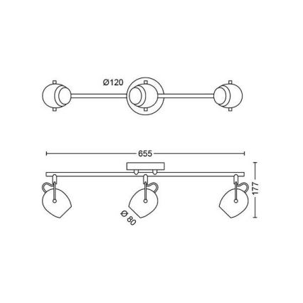 Philips - LED akcentinis šviestuvas 3xLED/4,5W/230V