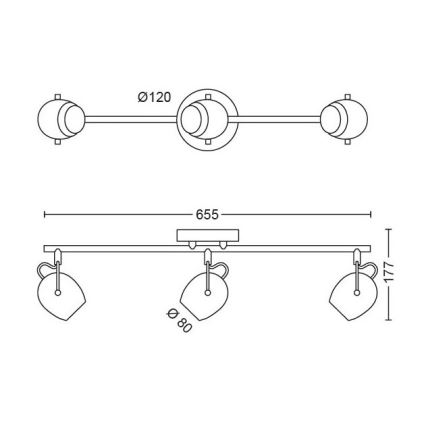 Philips 50613/31/P0 - LED akcentinis šviestuvas RIVANO 3xLED/4,3W/230V