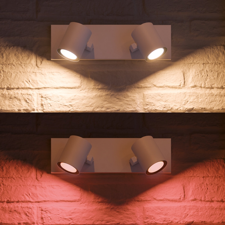 Philips - LED RGBW Pritemdomi akcentiniai šviestuvai Hue ARGENA 2xGU10/5,7W/230V