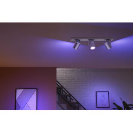 Philips - LED RGBW Pritemdomi akcentiniai šviestuvai Hue ARGENA 3xGU10/5,7W/230V