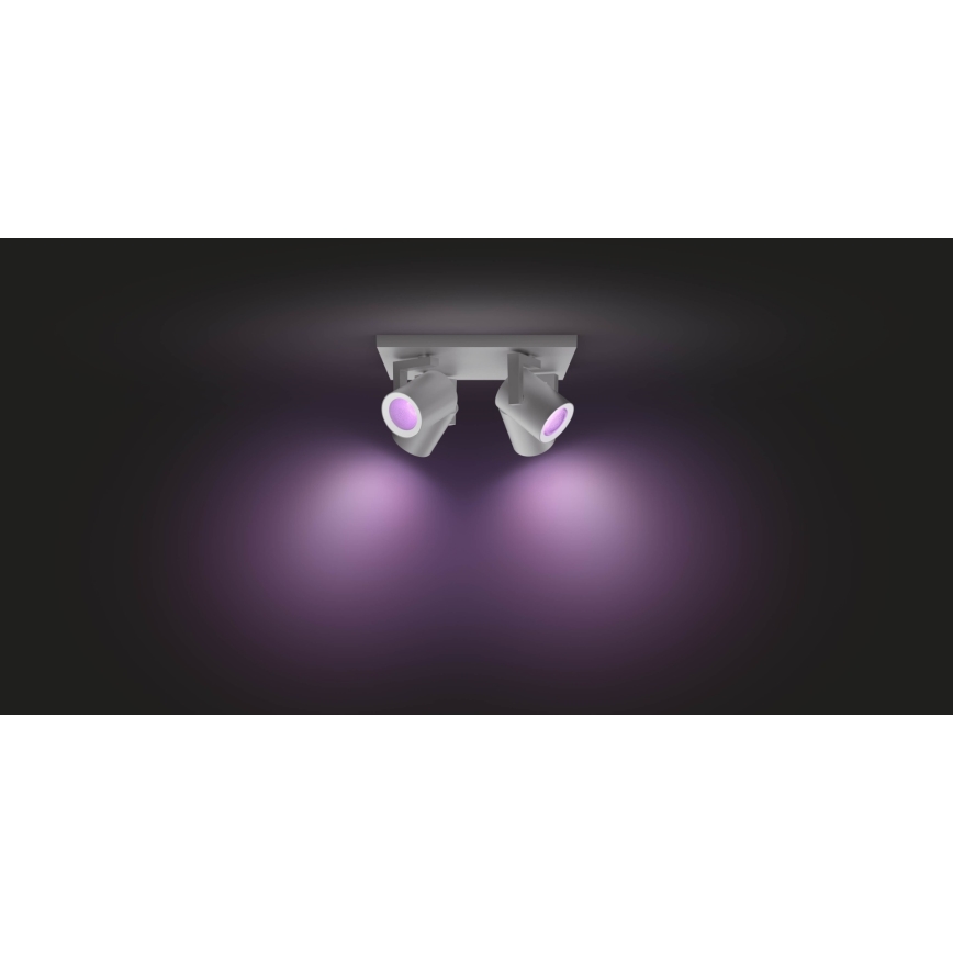 Philips - LED RGBW Pritemdomi akcentiniai šviestuvai Hue ARGENA 4xGU10/5,7W/230V