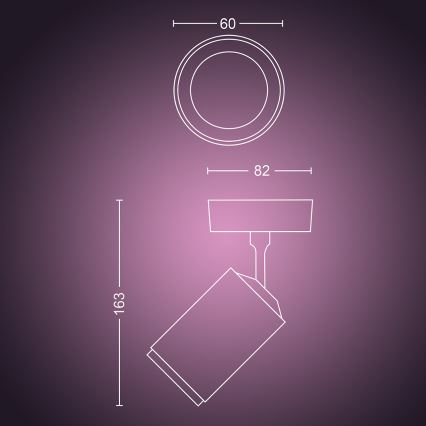 Philips - LED RGBW Pritemdomi akcentiniai šviestuvai Hue FUGATO 1xGU10/5,7W/230V