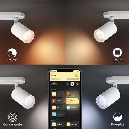 Philips - LED RGBW Pritemdomi akcentiniai šviestuvai Hue FUGATO 3xGU10/5,7W/230V